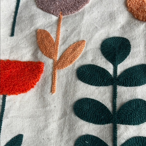 Floral Embroidered Accent Pillow Cover - Picture 2 of 3